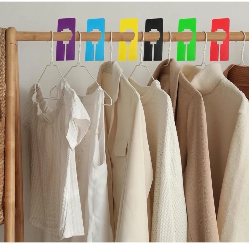 Blank Rectangular Plastic Clothing Rack Size Dividers Set of 30